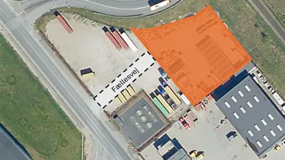 Udvendig oplagsplads i Skandinavisk Transport Center, Køge