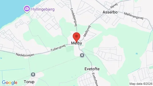 Kontorlokaler til leje i Melby - kort over placeringen