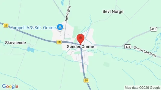 Butikslokaler til salg i Sønder Omme - Foto fra Google Street View