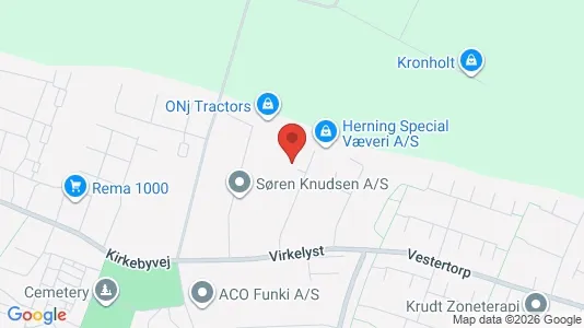 Lagerlokaler til salg i Herning - kort over placeringen