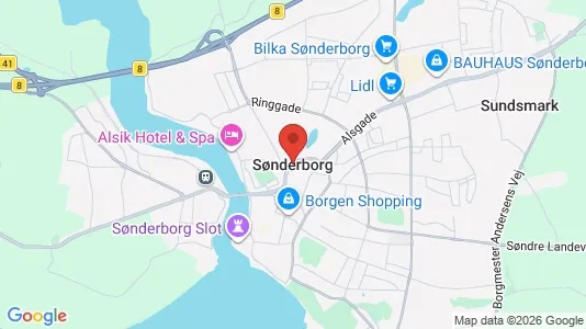 Lagerlokaler til salg i Sønderborg - kort over placeringen