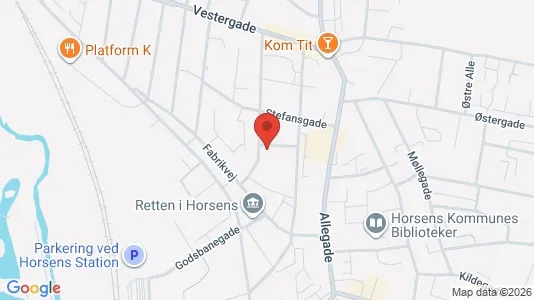 Boligudlejningsejendomme til salg i Horsens - kort over placeringen