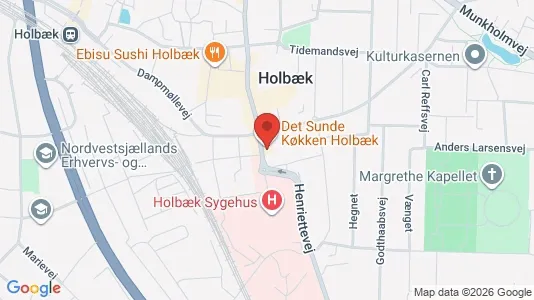 Erhvervslejemål til leje i Holbæk - kort over placeringen