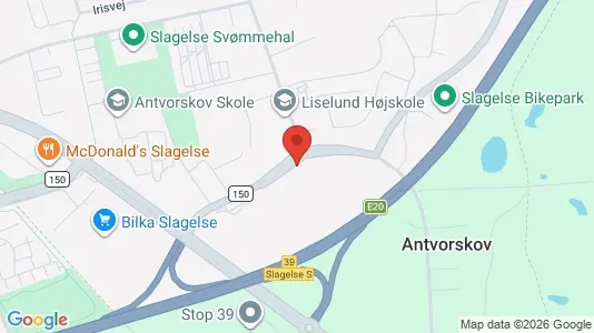 Erhvervslejemål til salg i Slagelse - kort over placeringen