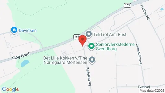 Erhvervsgrunde til salg i Svendborg - kort over placeringen