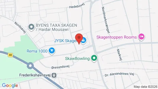 Lagerlokaler til salg i Skagen - kort over placeringen