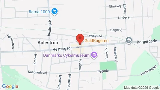 Erhvervslejemål til salg i Aalestrup - kort over placeringen