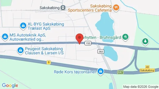 Værkstedslokaler til leje i Sakskøbing - Foto fra Google Street View