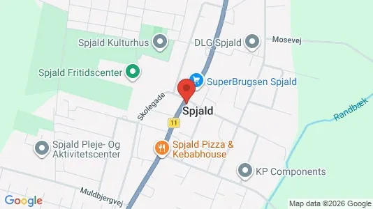 Erhvervslejemål til salg i Spjald - kort over placeringen