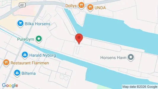 Lagerlokaler til leje i Horsens - kort over placeringen