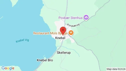 Erhvervsgrunde til salg i Knebel - kort over placeringen