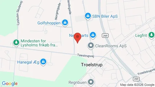Lagerlokaler til salg i Haslev - Foto fra Google Street View