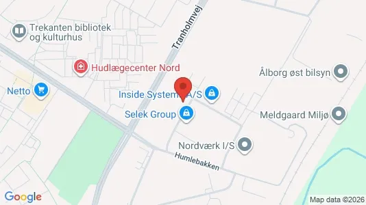 Lagerlokaler til leje i Aalborg Øst - kort over placeringen