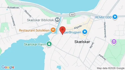 Erhvervsgrunde til salg i Skælskør - kort over placeringen