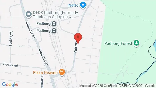 Boligudlejningsejendomme til salg i Padborg - kort over placeringen
