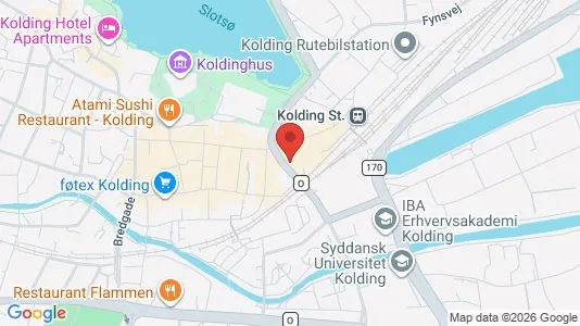 Kontorlokaler til leje i Kolding - kort over placeringen