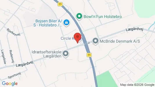 Kontorlokaler til leje i Holstebro - kort over placeringen