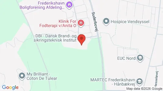 Kontorlokaler til leje i Frederikshavn - kort over placeringen