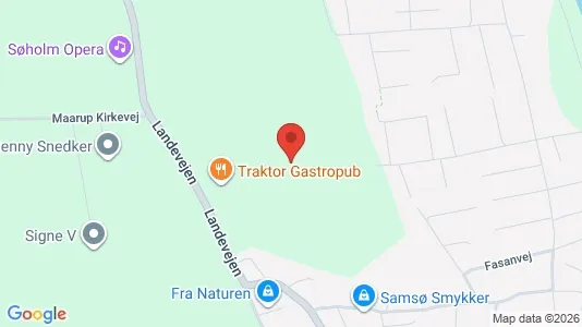 Erhvervsgrunde til salg i Samsø - kort over placeringen