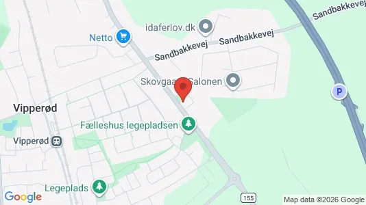 Erhvervslejemål til salg i Vipperød - kort over placeringen