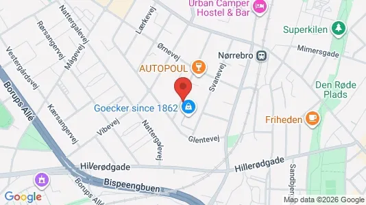 Kontorlokaler til leje i København NV - kort over placeringen
