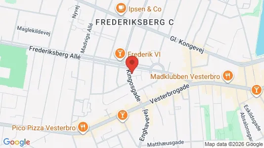 Kliniklokaler til leje i Frederiksberg C - kort over placeringen