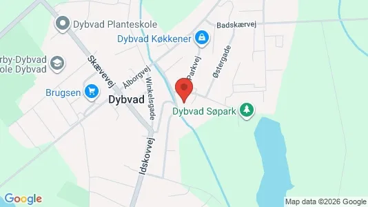 Boligudlejningsejendomme til salg i Dybvad - kort over placeringen