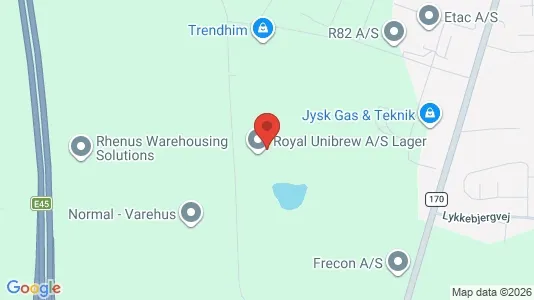 Kontorlokaler til leje i Horsens - kort over placeringen