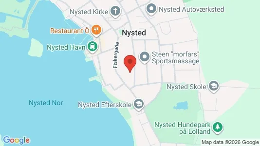 Erhvervslejemål til salg i Nysted - kort over placeringen