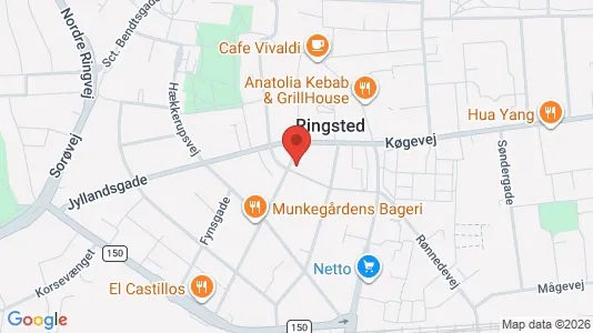 Kliniklokaler til leje i Ringsted - kort over placeringen