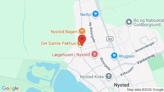 Erhvervslejemål til leje i Nysted - kort over placeringen