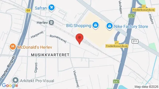 Lagerlokaler til salg i Herlev - kort over placeringen