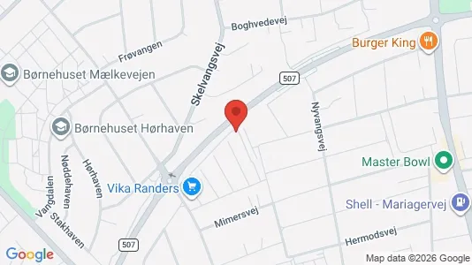 Boligudlejningsejendomme til salg i Randers NV - kort over placeringen