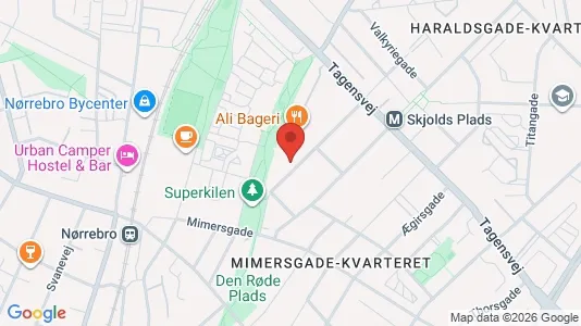 Showrooms til leje i Nørrebro - kort over placeringen