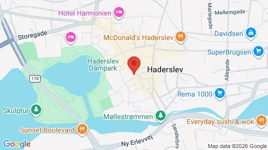 Erhvervslejemål til salg i Haderslev - kort over placeringen