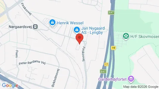 Lagerlokaler til leje i Kongens Lyngby - kort over placeringen