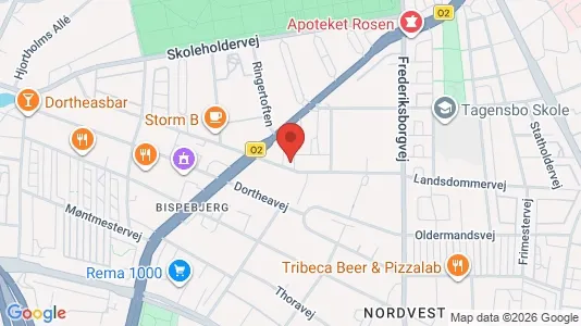 Kliniklokaler til leje i København NV - kort over placeringen