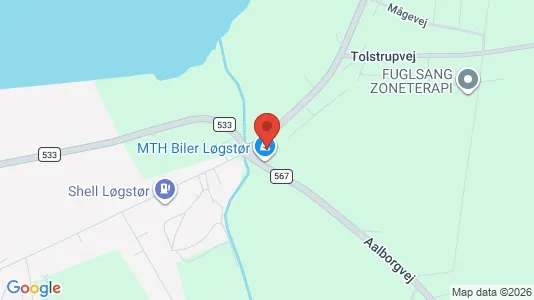 Lagerlokaler til salg i Løgstør - kort over placeringen
