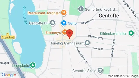 Kontorlokaler til leje i Gentofte - kort over placeringen