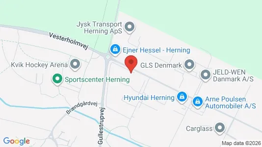 Lagerlokaler til leje i Herning - kort over placeringen