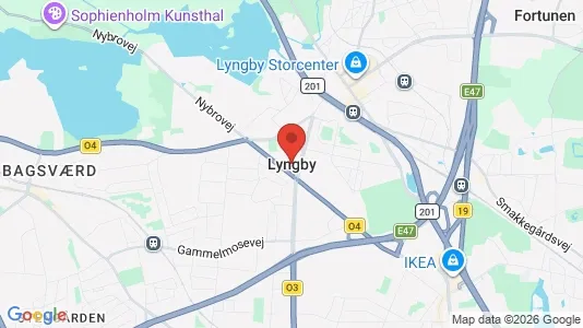 Kliniklokaler til leje i Kongens Lyngby - kort over placeringen