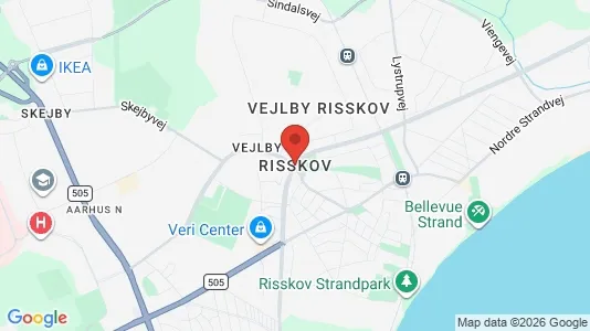 Kontorlokaler til leje i Risskov - kort over placeringen