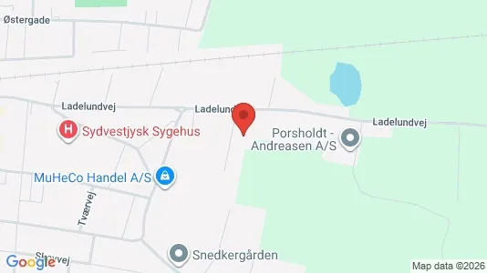 Lagerlokaler til leje i Brørup - kort over placeringen