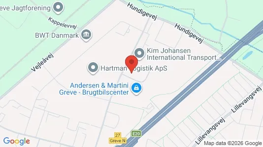 Lagerlokaler til leje i Greve - kort over placeringen