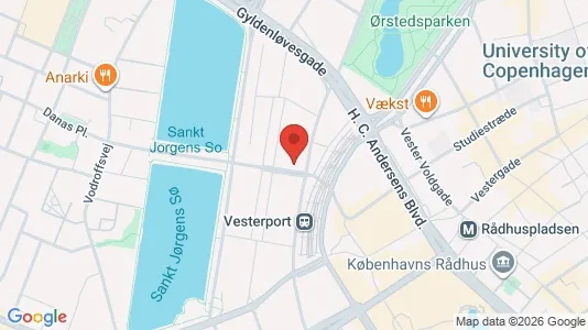 Kontorlokaler til leje i Vesterbro - kort over placeringen