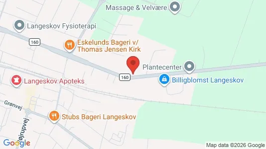 Lagerlokaler til leje i Langeskov - kort over placeringen