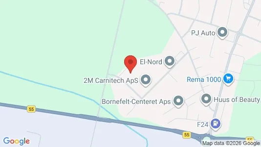 Kontorlokaler til leje i Vadum - kort over placeringen