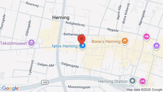 Erhvervslejemål til salg i Herning - kort over placeringen