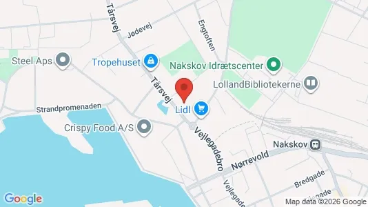 Erhvervslejemål til leje i Nakskov - kort over placeringen