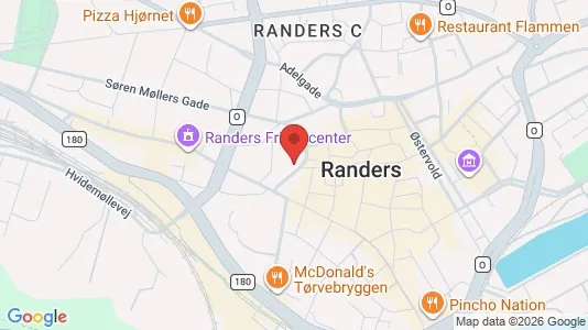 Erhvervslejemål til salg i Randers C - kort over placeringen
